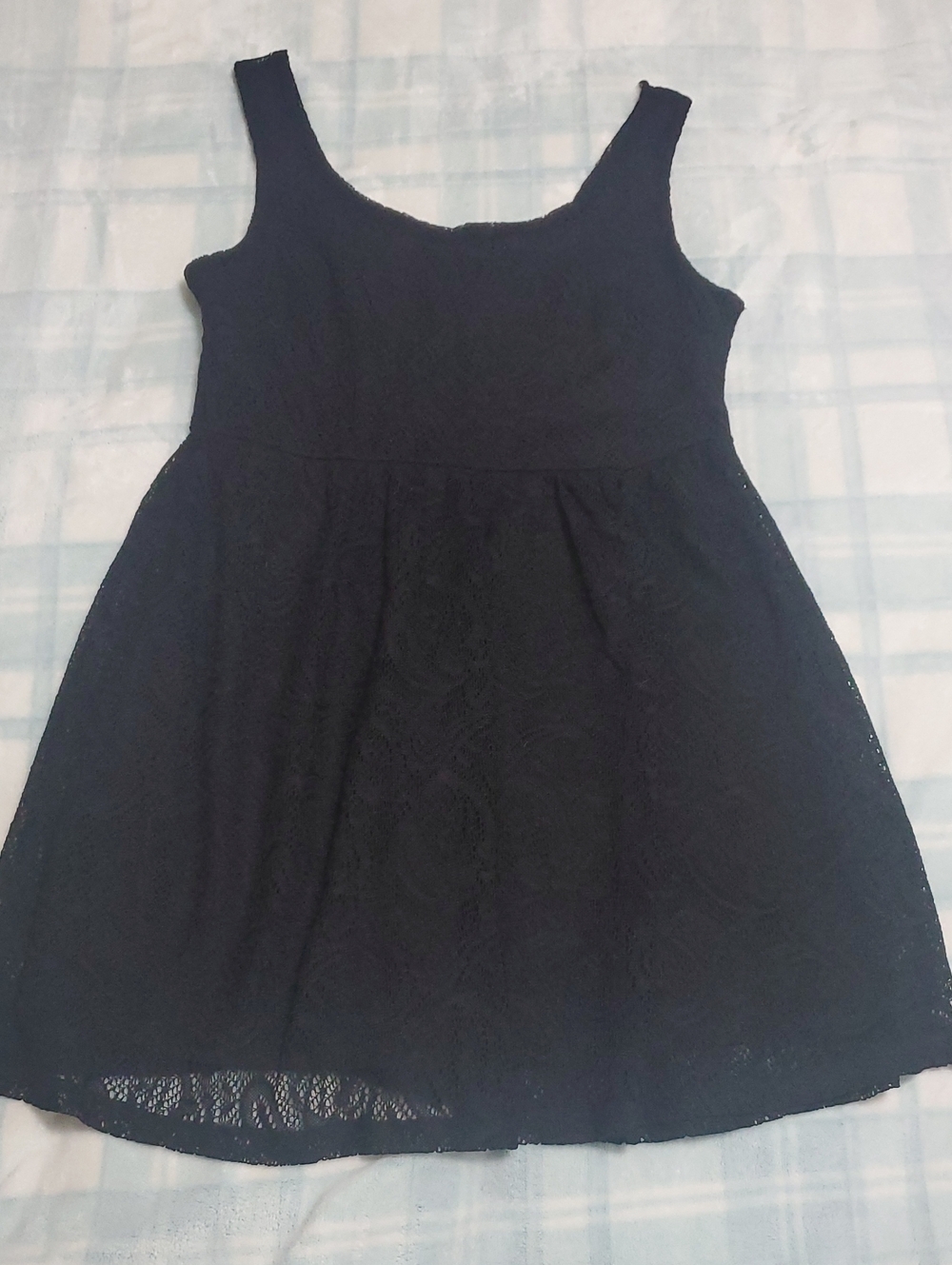 Bella D Girls Black Lace Sleeveless Dress